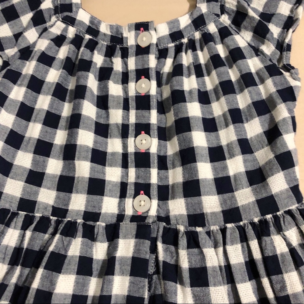 Gap Girl's Navy Gingham Dress- Size Small